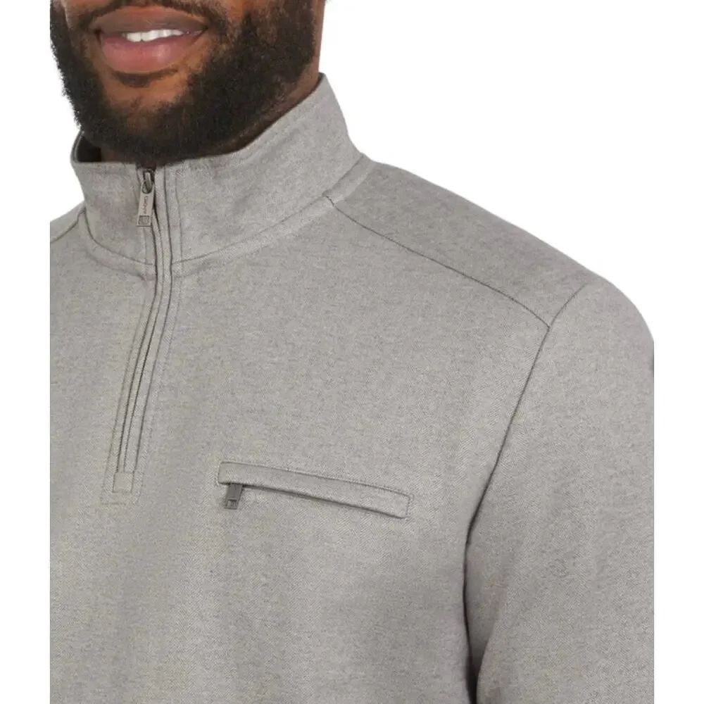 DKNY Men's Herringbone Quarter Zip Size M NEW # J535